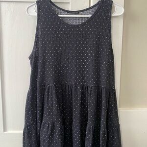 Sleeveless Black Polka Dot Shirt